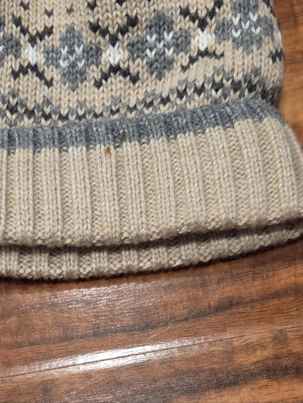 Janie and Jack EUC 4-5 Beige and Gray Fair Isle Scarf and Hat